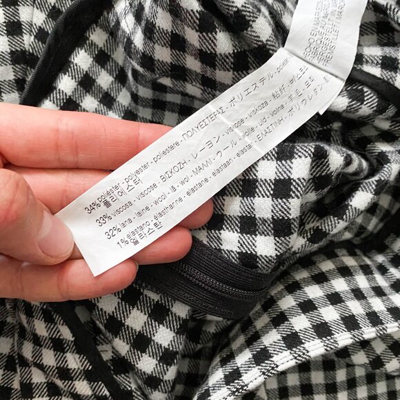 Zara Gingham Asymmetrical Midi Skirt - Picture 5 of 7